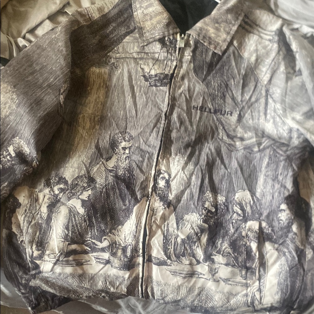 Black and Cream Bomber Jacket with Varsity Style